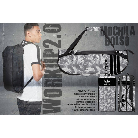 Bolso WorkUp Adidas Gris