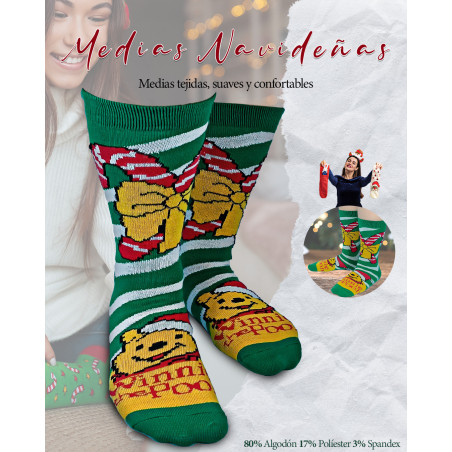 Medias Navideñas Winnie Pooh