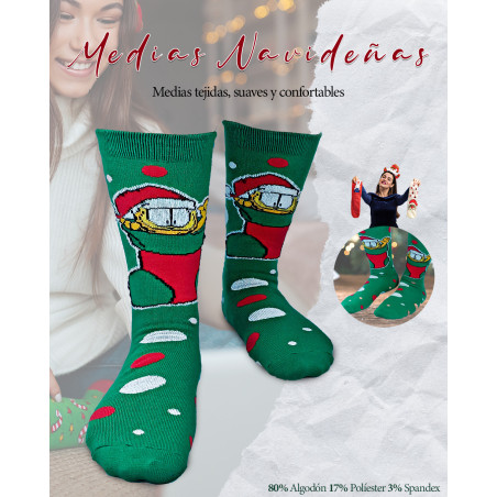 Medias Navideñas Garfield